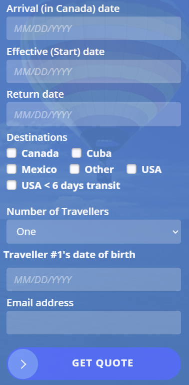 Super Visa monthly quote - step 4